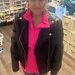 Black bikers style jacket